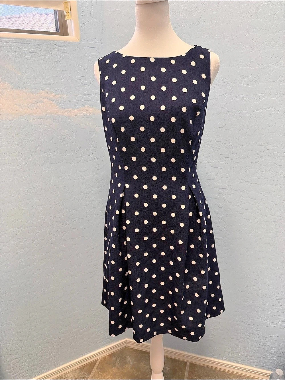 Eliza J Polka Dot Mini Dress in Blue & Pink Like New size 6